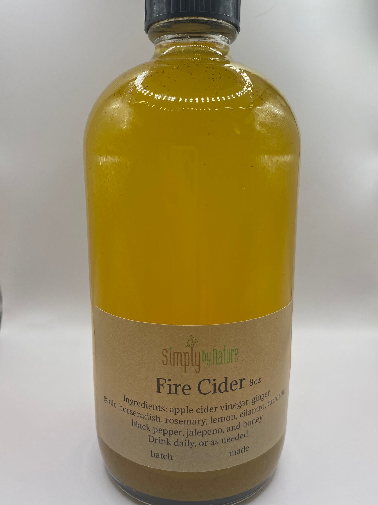 Fire Cider~ Home made with love, this powerhouse drink is great to help prevent seasonal colds and allergies by strengthening your immune system.
