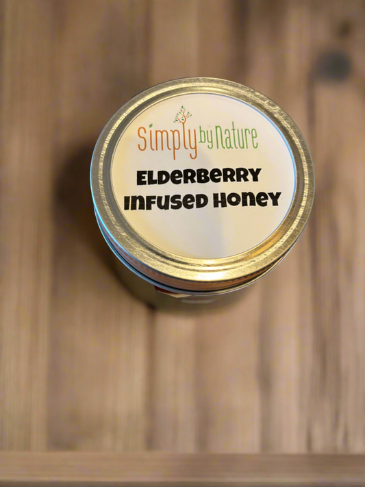 Elderberry Infused Local Honey 4oz