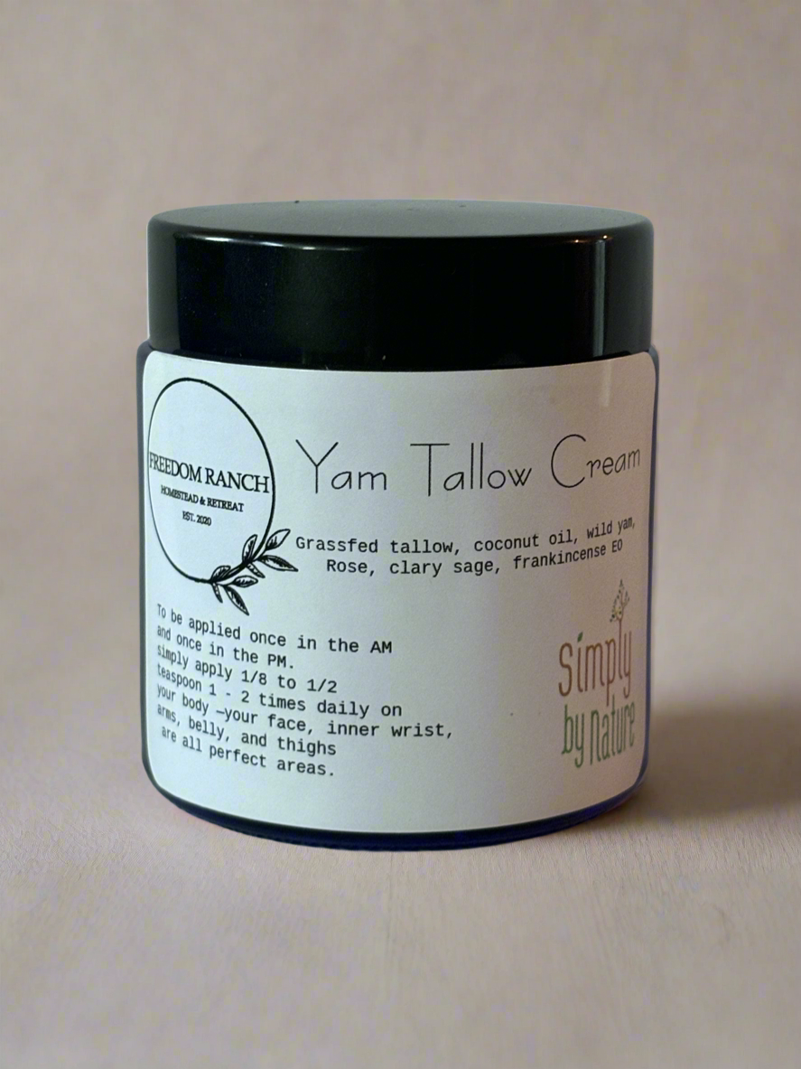 Organic Wild Yam Tallow Cream  4oz